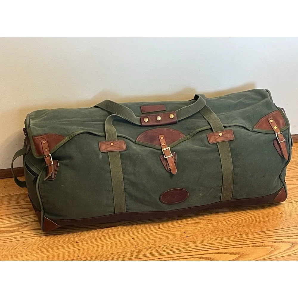 Orvis Battenkill Canvas / Leather Duffle Bag -XL Large 34